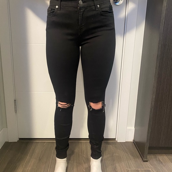 7 for all Mankind Skinny Ripped Jeans - Picture 1 of 16